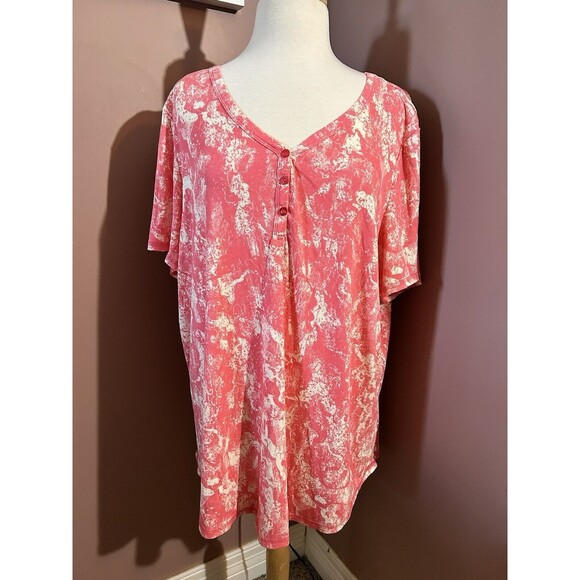 LuLaRoe Tops - Lularoe Bailey Top Womens 3XL Print Coral New